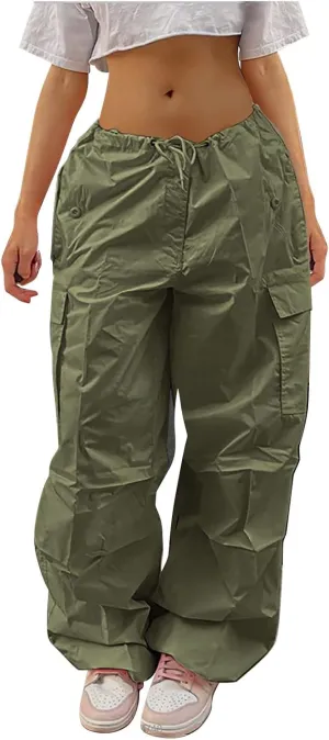 Travel Streetwear Baggy Stretchy Pants Clothes Black Pants High Waist Zipper Slim Drawstring Quick Dry Hiking Pants