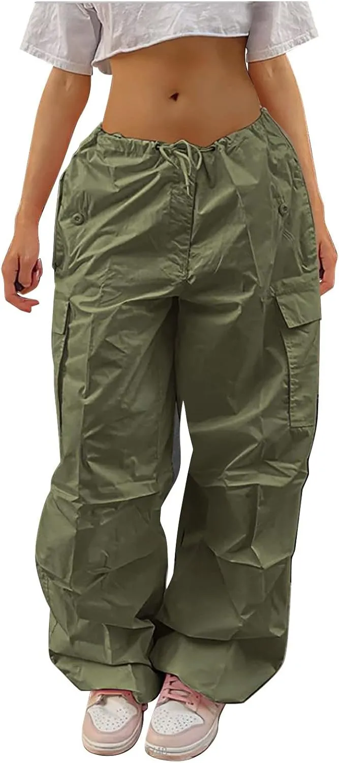 Travel Streetwear Baggy Stretchy Pants Clothes Black Pants High Waist Zipper Slim Drawstring Quick Dry Hiking Pants