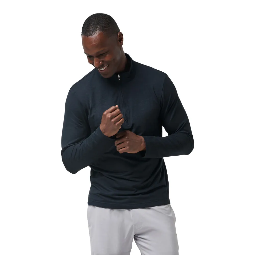 TRAVIS MATHEW THE HEATER BLACK 1/4 ZIP
