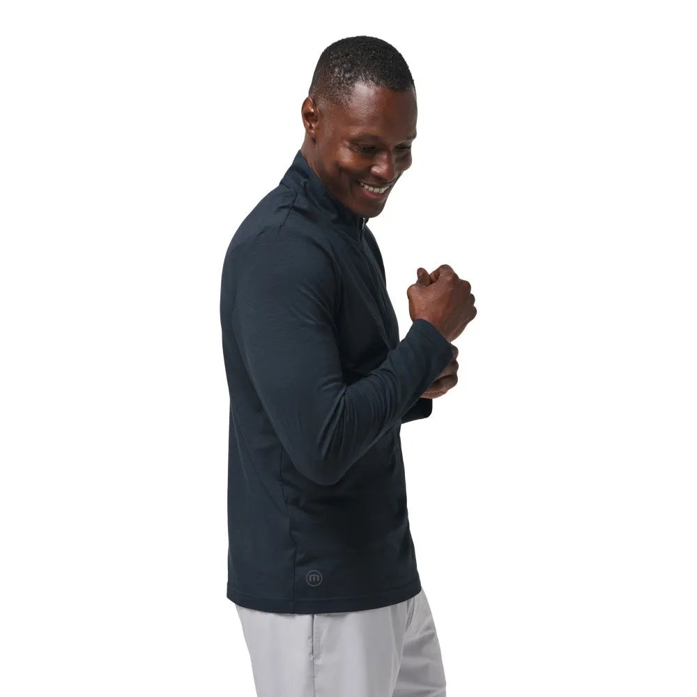TRAVIS MATHEW THE HEATER BLACK 1/4 ZIP