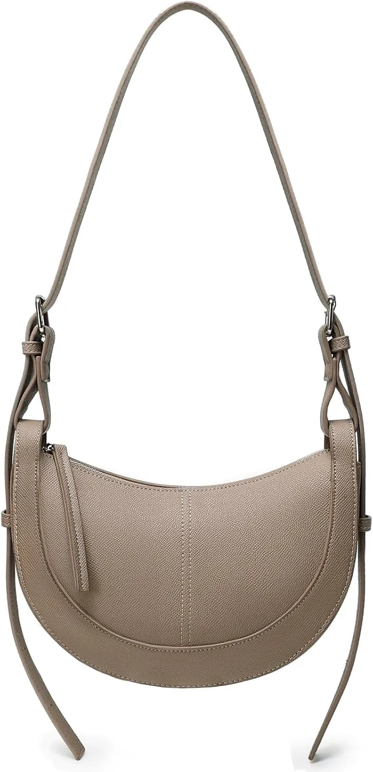 Travistar Crescent Crossbody Bags for Women - Small Shoulder Bag Leather Cross Body Purses Trendy Hobo Handbags Saddle Clutch