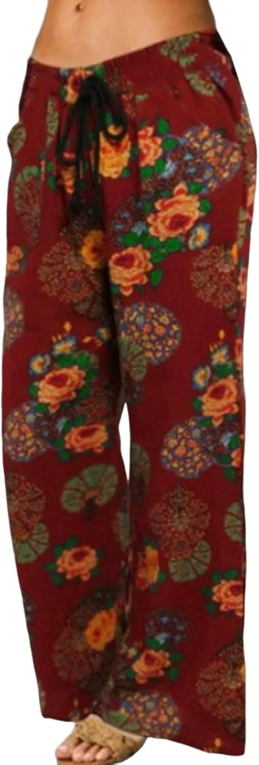 Trousers Pants for Women Vacation s Elastic Belt Waist Pants Long Trousers Linen Pant Set for Women