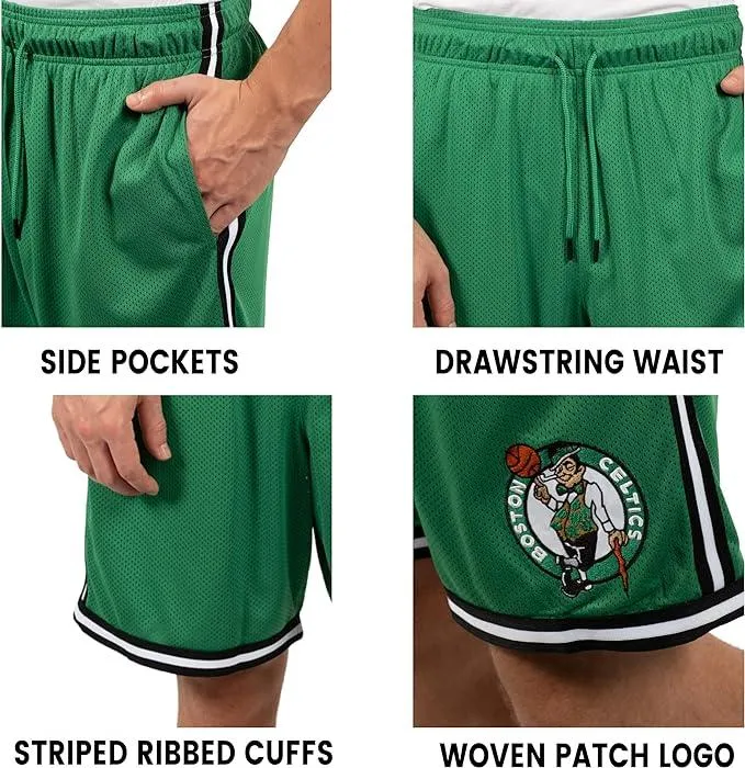 Ultra Game NBA Official Men’s Slam Active Basketball Training Shorts - Unisex, Los Angeles Clippers, Team Color|Los Angeles Clippers