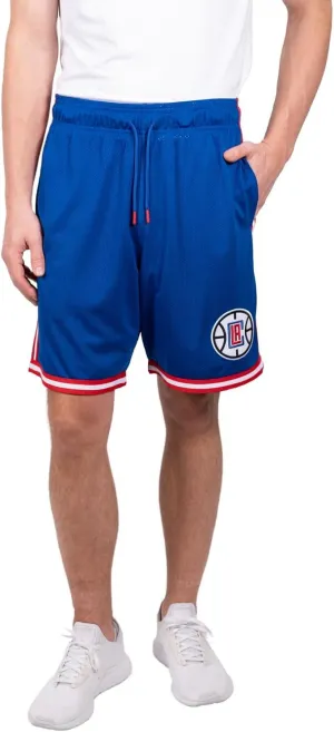 Ultra Game NBA Official Men’s Slam Active Basketball Training Shorts - Unisex, Los Angeles Clippers, Team Color|Los Angeles Clippers