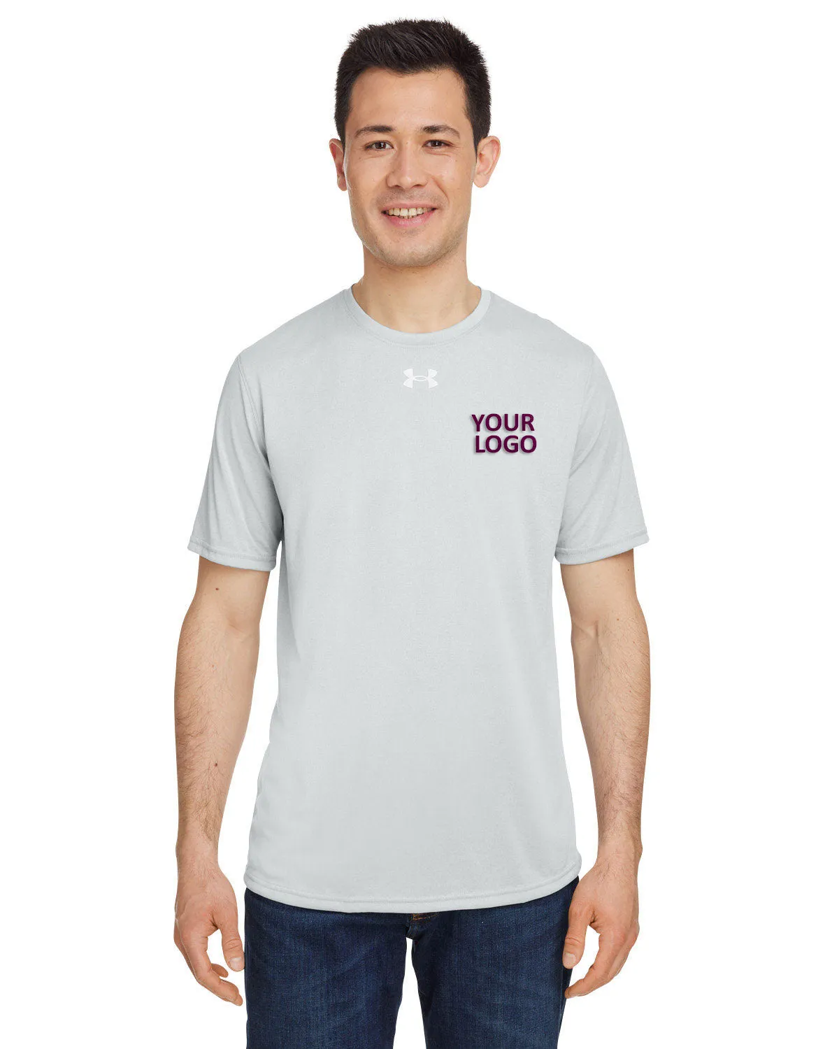 Under Armour Men's Tech Customized T-Shirts, Medium Grey