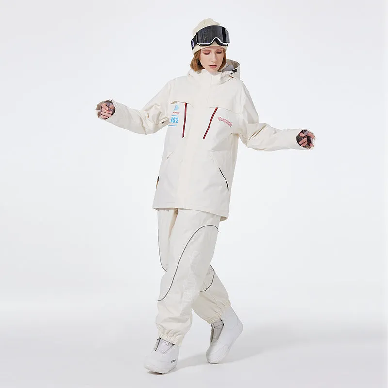 Unisex Advanture Snowsuit 2 Pieces Ski Costume Set Winter Apparrel