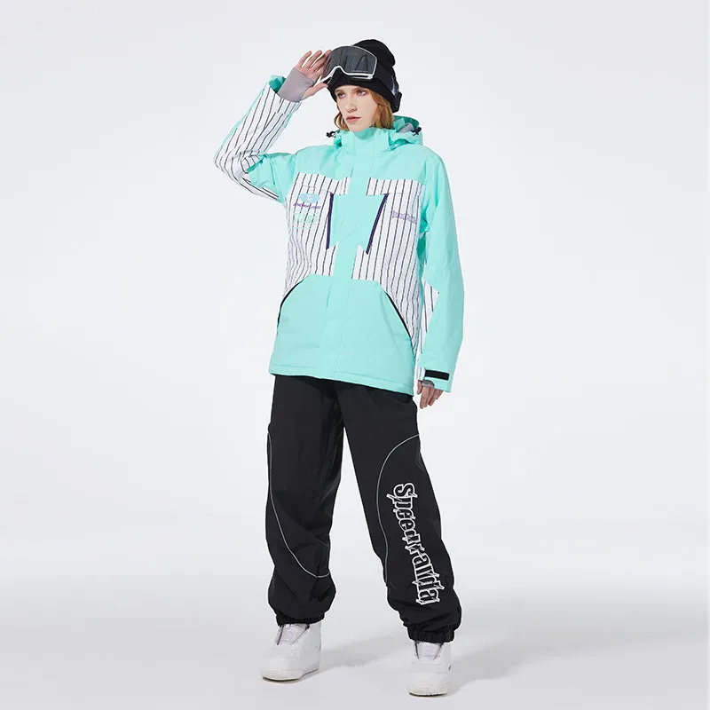 Unisex Advanture Snowsuit 2 Pieces Ski Costume Set Winter Apparrel