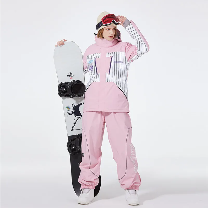 Unisex Advanture Snowsuit 2 Pieces Ski Costume Set Winter Apparrel
