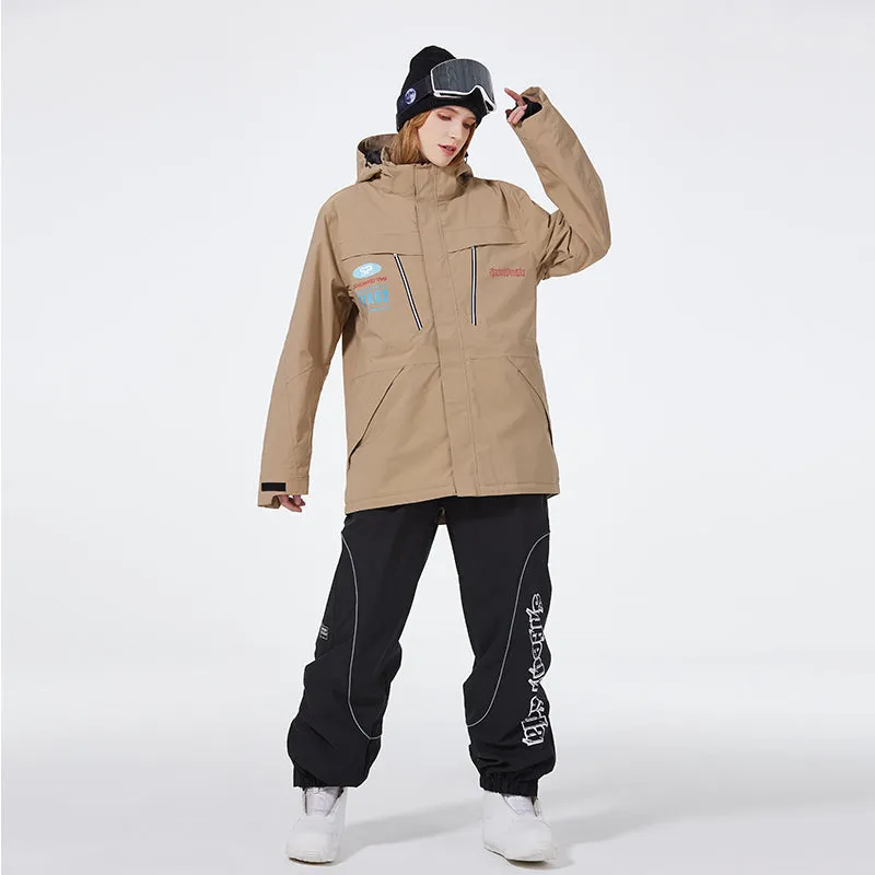 Unisex Advanture Snowsuit 2 Pieces Ski Costume Set Winter Apparrel