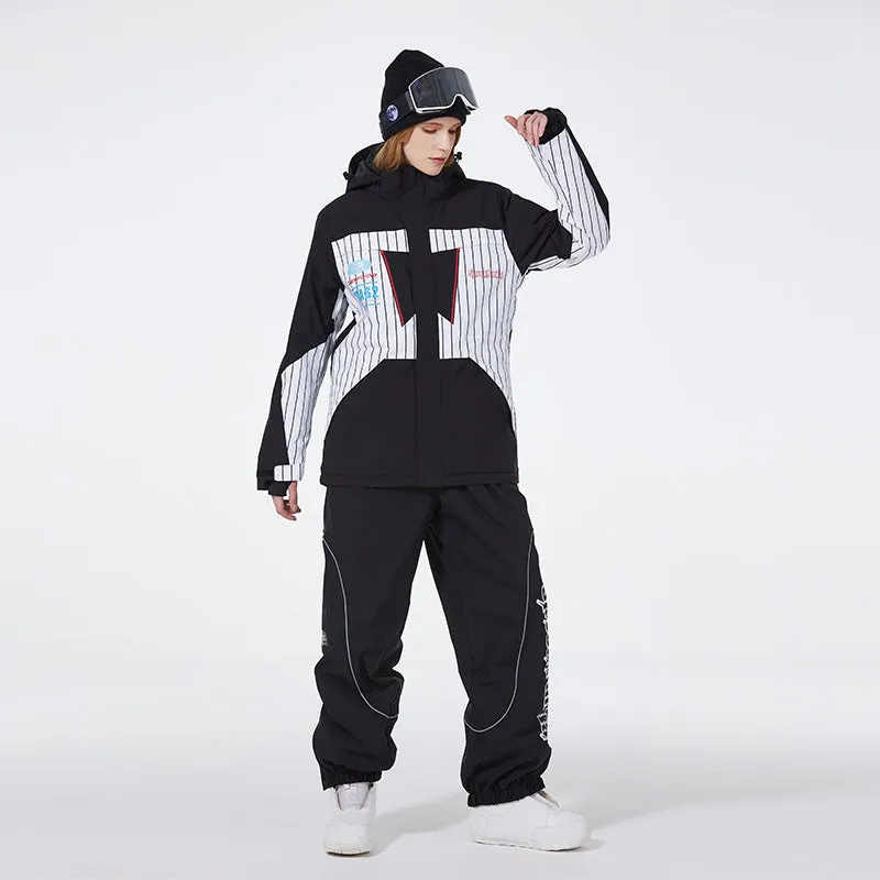 Unisex Advanture Snowsuit 2 Pieces Ski Costume Set Winter Apparrel