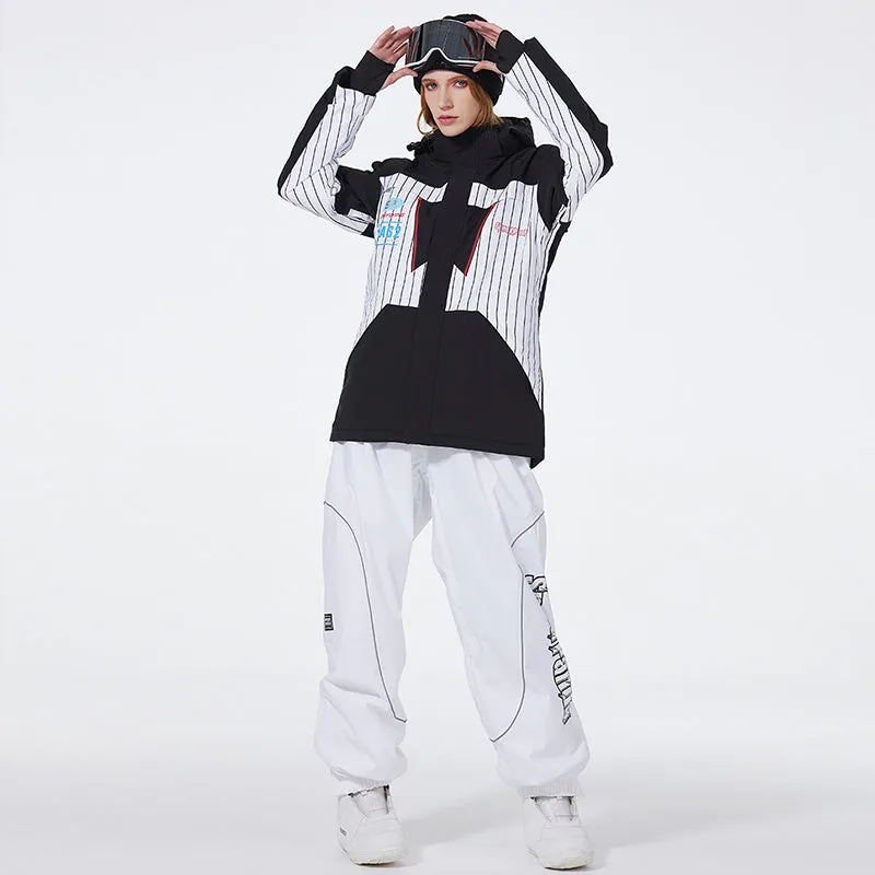 Unisex Advanture Snowsuit 2 Pieces Ski Costume Set Winter Apparrel