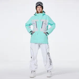 Unisex Advanture Snowsuit 2 Pieces Ski Costume Set Winter Apparrel