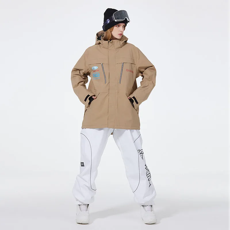 Unisex Advanture Snowsuit 2 Pieces Ski Costume Set Winter Apparrel
