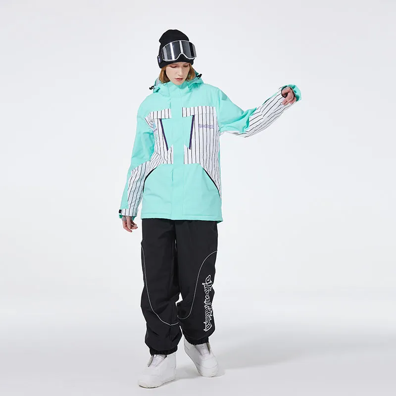 Unisex Advanture Snowsuit 2 Pieces Ski Costume Set Winter Apparrel