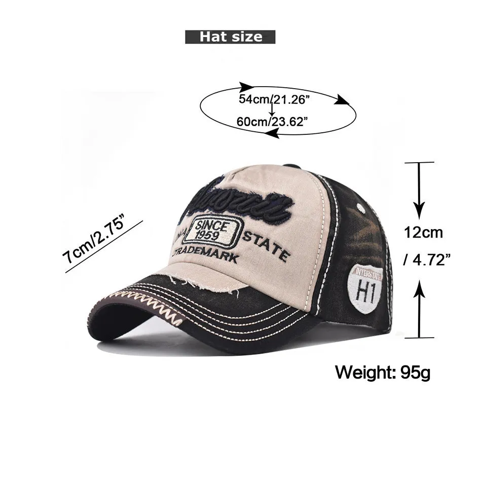 Unisex Cotton Cowboy Hat – Adjustable Dome Peaked Cap for All Seasons