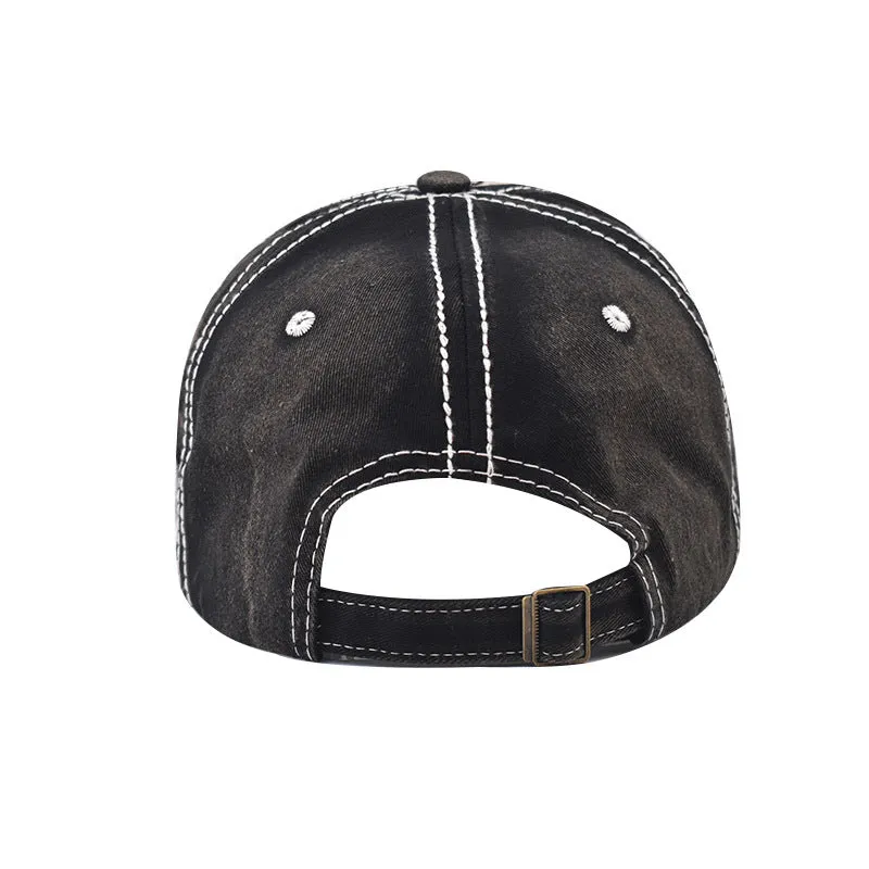 Unisex Cotton Cowboy Hat – Adjustable Dome Peaked Cap for All Seasons