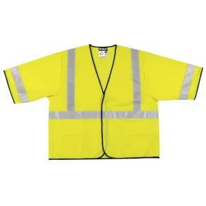VCL3SLX4 MCR Class 3,Polyester,Safety Vest,2" Silver Stripe,LIME