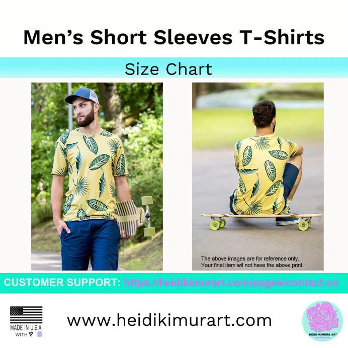 White Whales Print Men's T-shirt, Fish Artistic Marine Shirts For Men-Made in USA/EU/MX