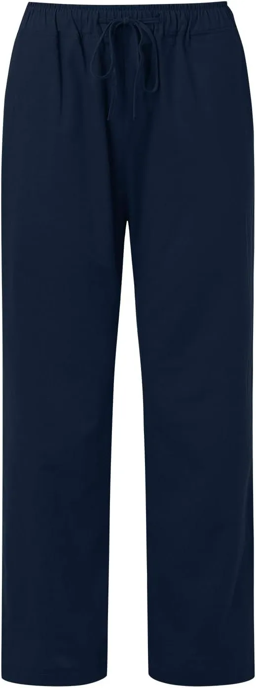 Wide Leg Linen Pants for Women Plus Size Summer Pants Flowy Drawstring Wide Leg Pants High Waisted Palazzo Pant Yoga Trousers