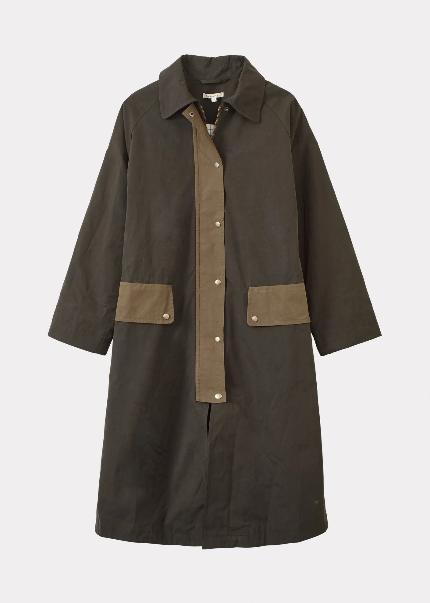 WOMAN OVERSIZED MAC - DARK PINE GREEN