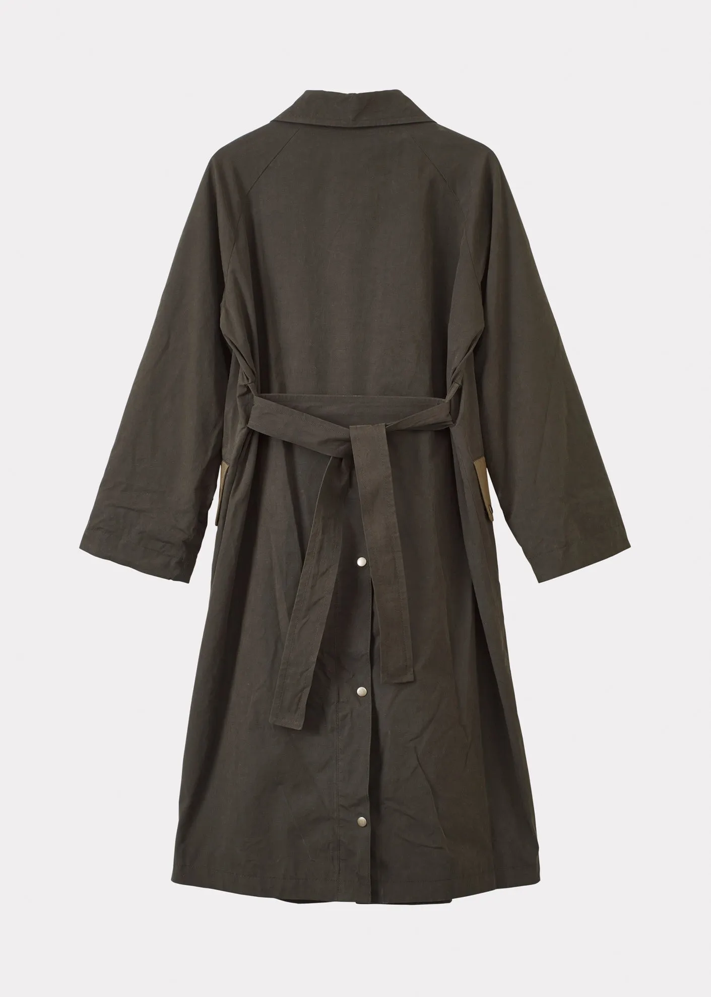 WOMAN OVERSIZED MAC - DARK PINE GREEN