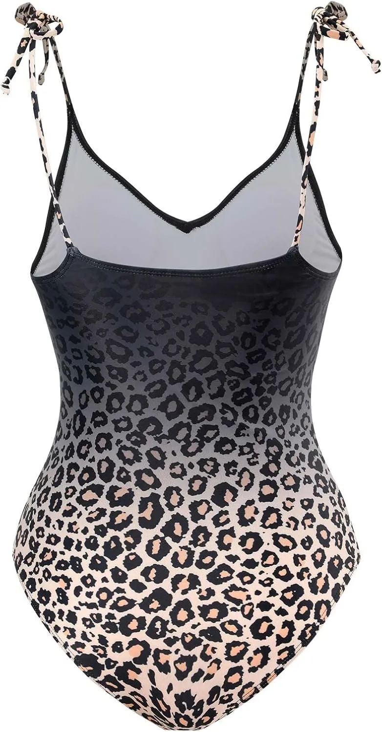 Women Swimwear Two Piece Set Swim Dress Tops Vintage Print Swimsuit Monokini Bikini Set