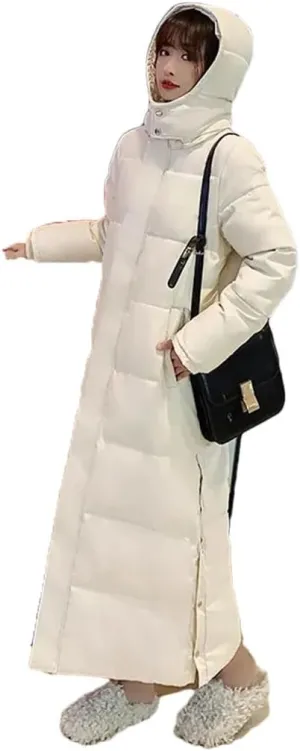 Women Winter Thicken Warm Cotton Coat Parkas Casual Hooded Padded Coat Long Winter Jacket Down Cotton Coat Coat