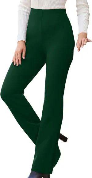 Womens Dress Pants Business Casual Work Pants High Waist Stretchy Bootcut Trousers Dressy Solid Pull On Office Pant