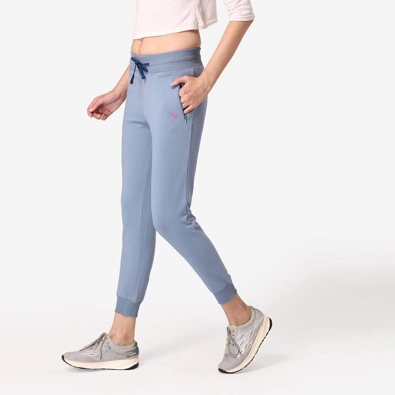Women's Jogger/Track Pants with Drawstring- Blue