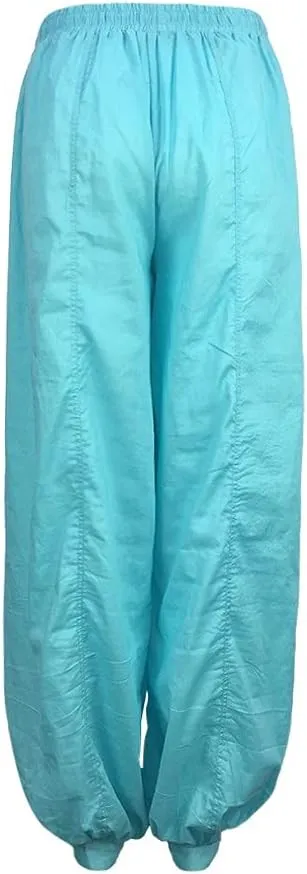 Womens Summer Pants Dress Loose Fit Plus Size High Waist Trousers with Pockets Floral Joggers Women Linen Pants