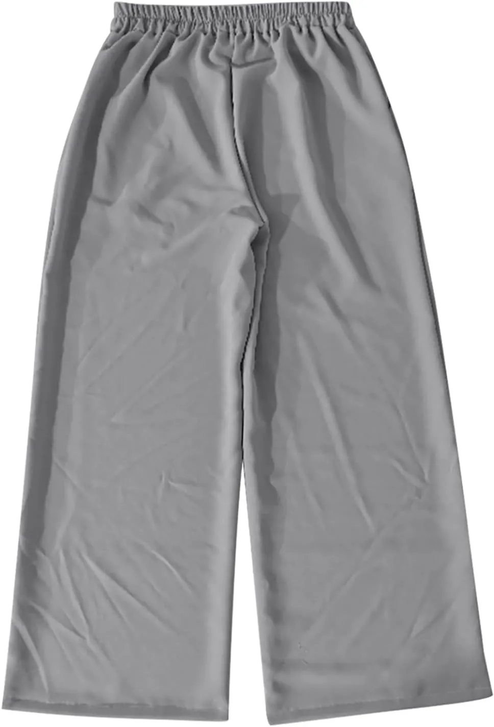 Women's Wide Leg Work Pants High Waist Elastic Dress Lightweight Palazzo Pant Business Casual Trousers with Pockets
