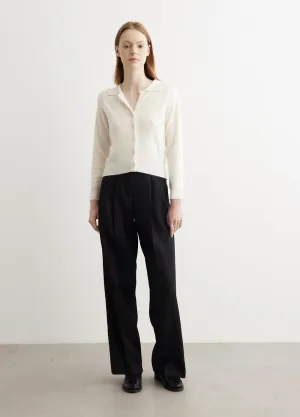 Wool Cash Collar Cardigan
