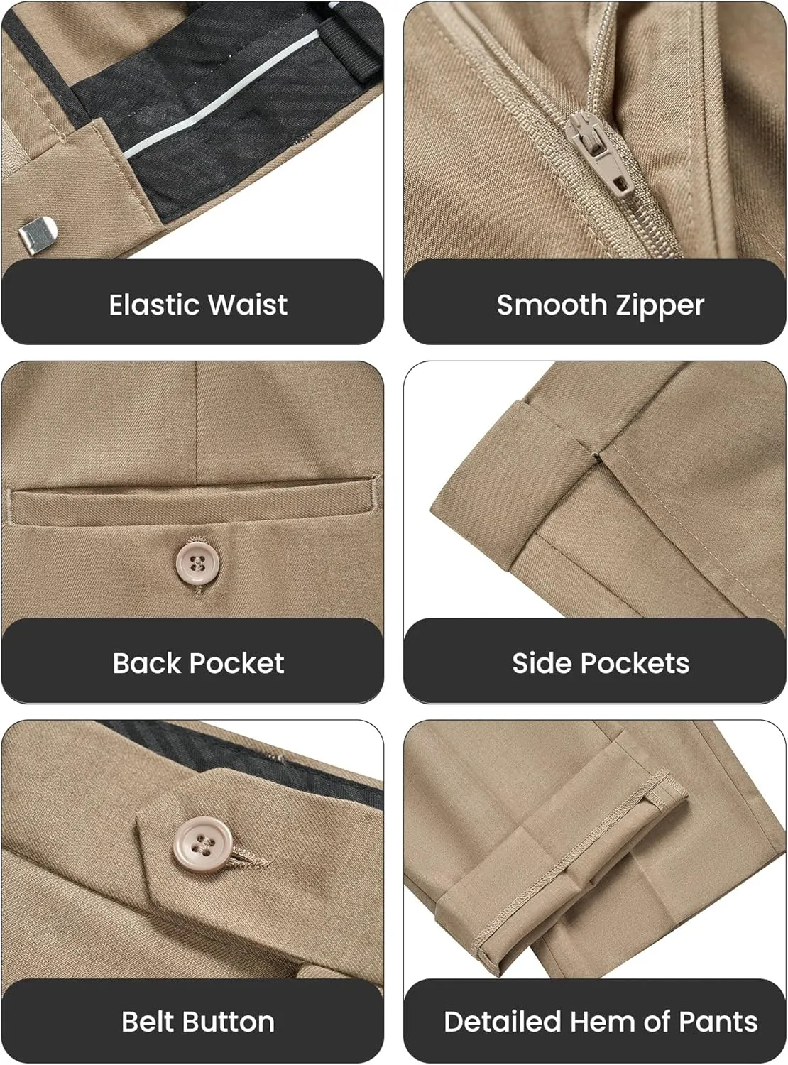 WULFUL Men's Slim Fit 3 Piece Suit, One Button Solid Blazer Business Party Jacket Vest Pants Set