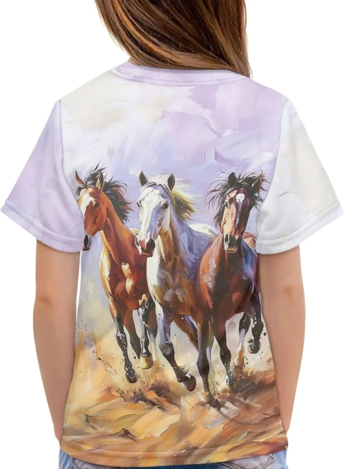 Xhuibop Kids Tshirts Girls Boys 3-16 Years Summer Clothes for Teens Loose Fitting Tops