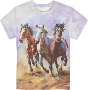 Xhuibop Kids Tshirts Girls Boys 3-16 Years Summer Clothes for Teens Loose Fitting Tops