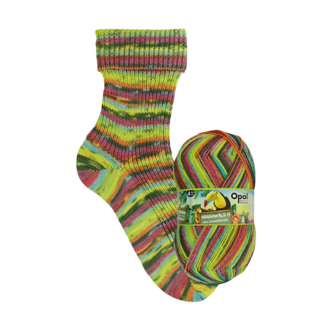 Yarn Wool Mix Sock Opal Rainforest  4PLY