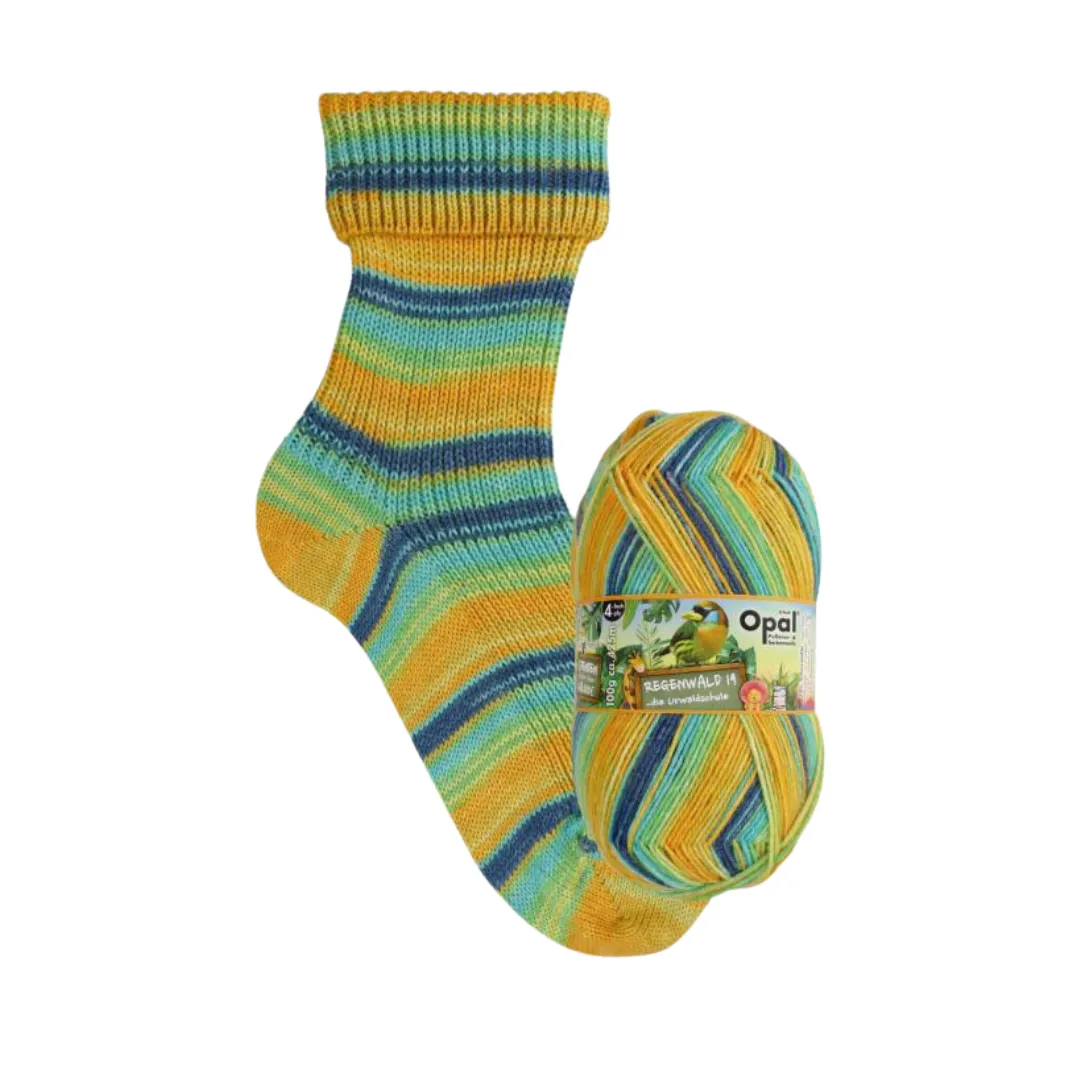 Yarn Wool Mix Sock Opal Rainforest  4PLY