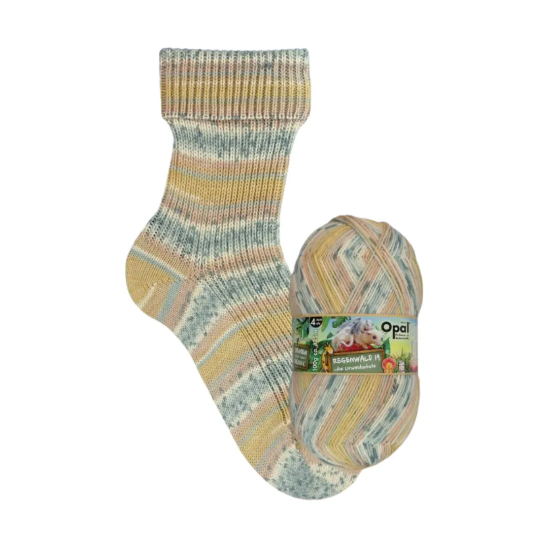 Yarn Wool Mix Sock Opal Rainforest  4PLY